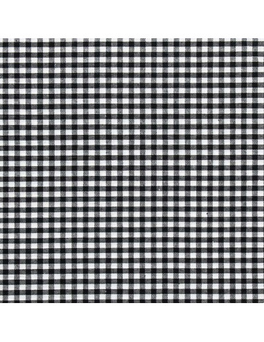 Tecido Vichy grandes quadrados - Preto