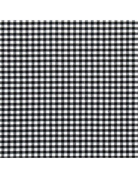 Tecido Vichy grandes quadrados - Preto