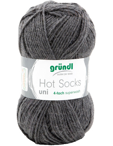 Lã para meias Hot Socks uni 50 Gründl