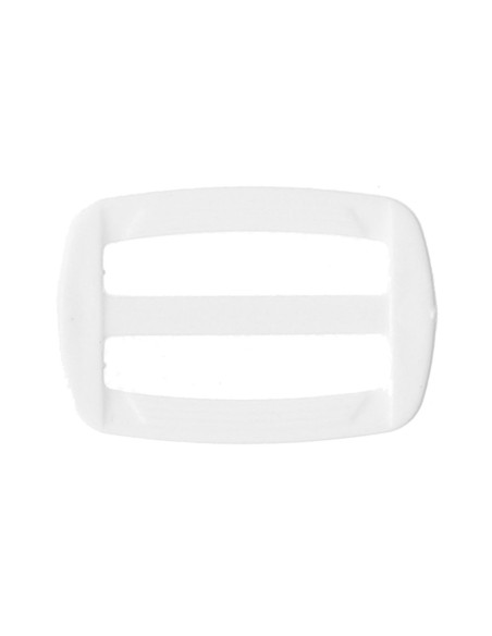 Fivela deslizante de plástico branco 30 mm