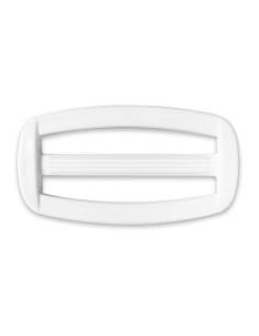 Fivela deslizante de plástico branco 40 mm