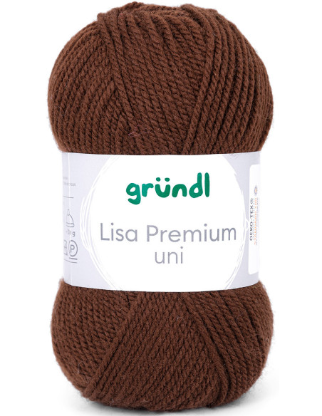 Fil à tricoter Lisa Premium uni Gründl