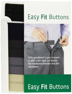 Botões de extensão Easy Fit para calças e saias