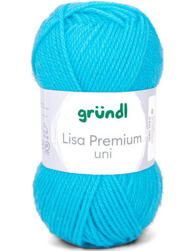 Fil à tricoter Lisa Premium uni Gründl