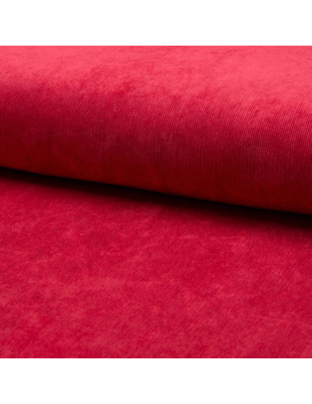 Tecido veludo cotelê - Vermelho
