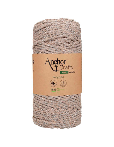 Algodão macramé reciclado Crafty Fine Metálico Anchor