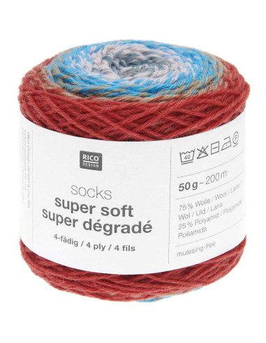 Lã para meias Socks Super Soft Dégradé Rico Design