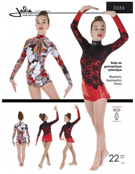 Molde de vestido de ginástica rítmica - Jalie 3356