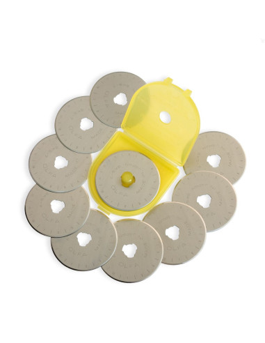 10 lâminas de reposição para cortador Olfa - 45 mm