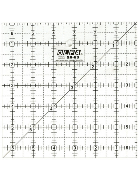 Régua patchwork Olfa 6.5 x 6.5 polegadas