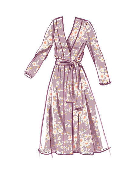 Molde de macacão, combinação, robe e cinto - McCall's 8245