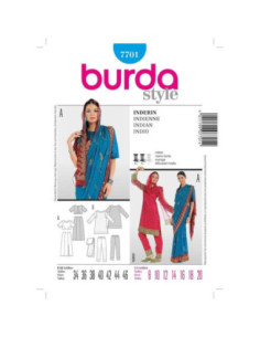 Padrão de indiana - Burda 7701