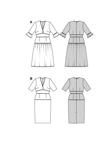 Molde de vestido - Burda 5820