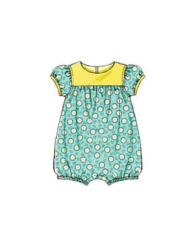 Molde de macacão para bebê - McCall's 7107