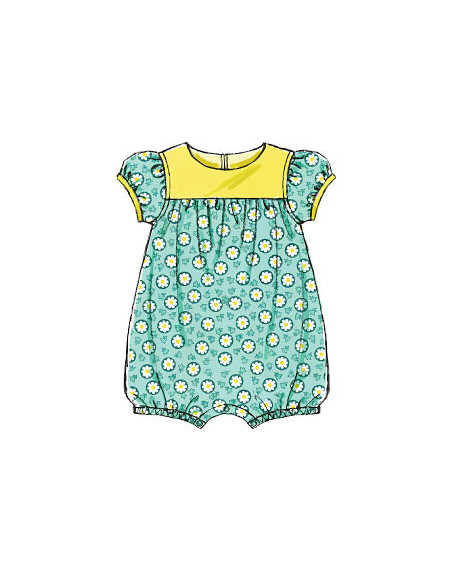 Molde de macacão para bebê - McCall's 7107