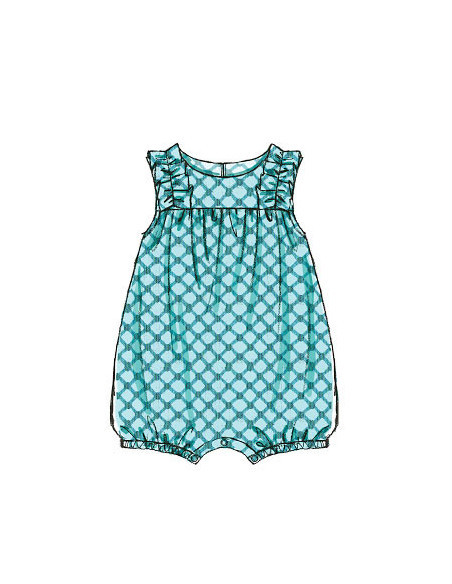 Molde de macacão para bebê - McCall's 7107