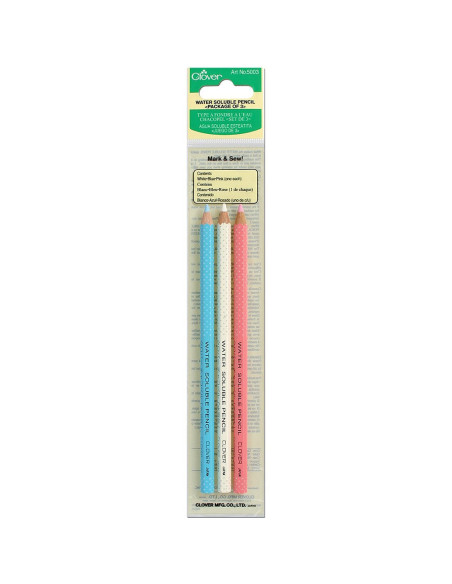 Conjunto de 3 lápis de giz apagáveis com água