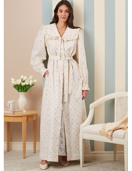 Padrão de robe, cinto para amarrar e camisa de dormir - McCall's 8381