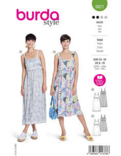 Molde de vestido - Burda 5821