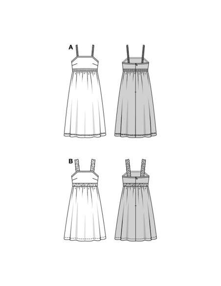 Molde de vestido - Burda 5821