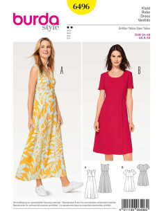 Molde de vestido - Burda 6496