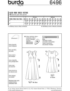 Molde de vestido - Burda 6496 2