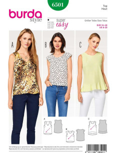 Molde de blusa - Burda 6501