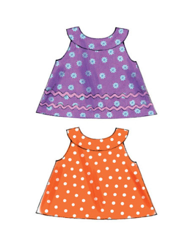 Padrão de blusa, vestidos, calção bufante e calças - McCall's 6912