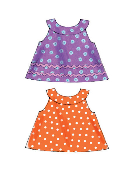 Padrão de blusa, vestidos, calção bufante e calças - McCall's 6912