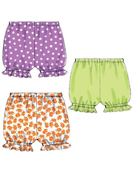 Padrão de blusa, vestidos, calção bufante e calças - McCall's 6912
