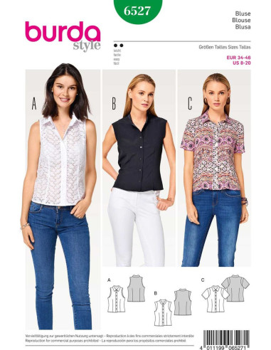 Molde de blusa - Burda 6527