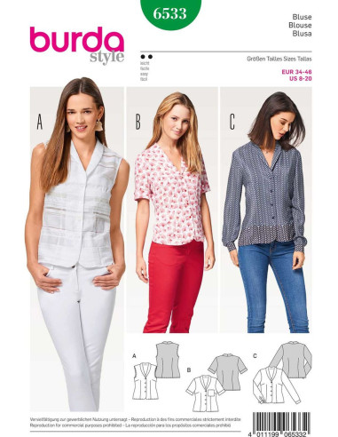 Molde de blusa - Burda 6533