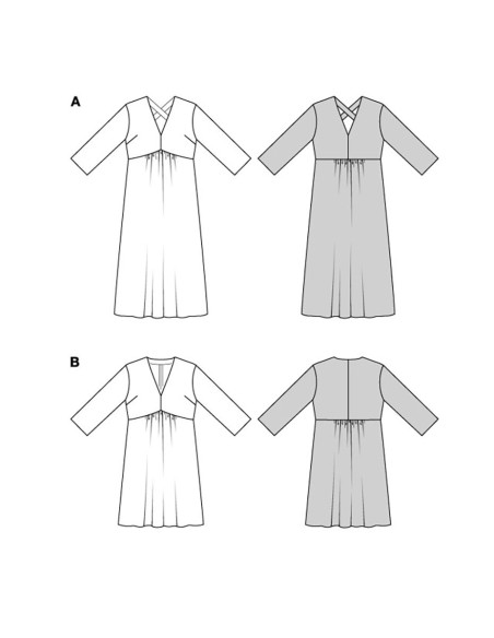 Molde de vestido - Burda 5816