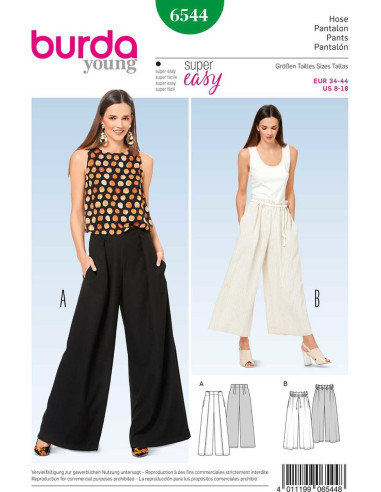 Molde de calça - Burda 6544