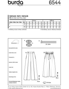 Molde de calça - Burda 6544 2