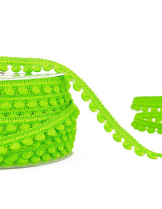 Galão mini pompons - Verde maçã