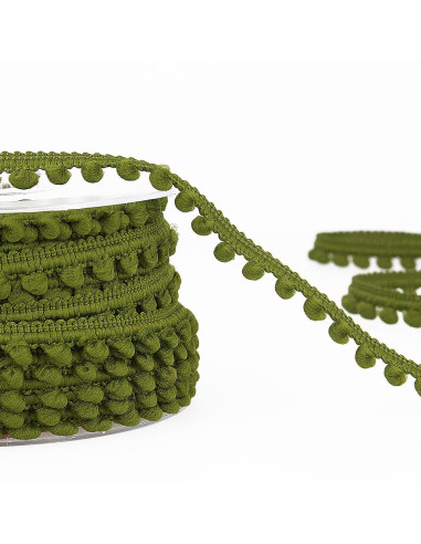 Galão mini pompons - Cáqui