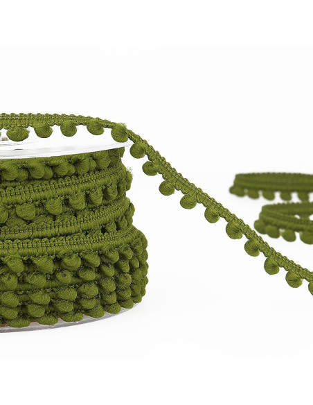 Galão mini pompons - Cáqui