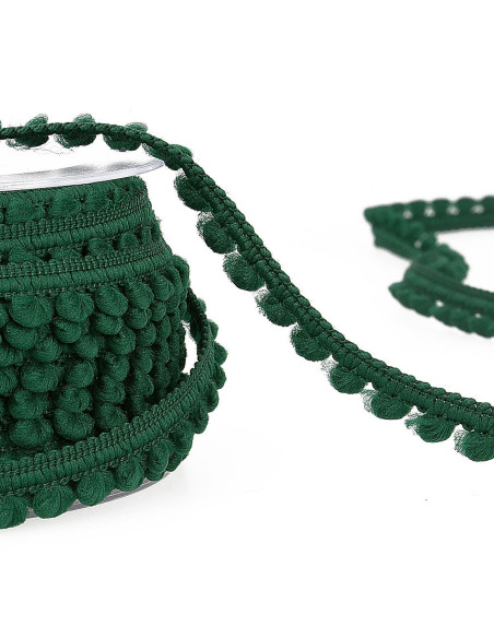 Galão mini pompons - Verde garrafa