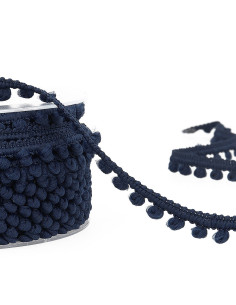 Galão mini pompons - Azul marinho