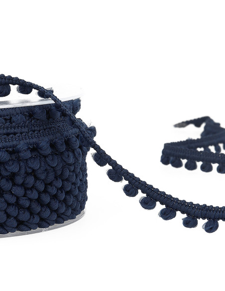 Galão mini pompons - Azul marinho