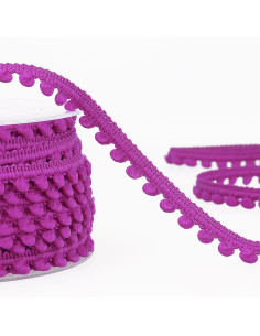 Galão mini pompons - Violeta elétrico