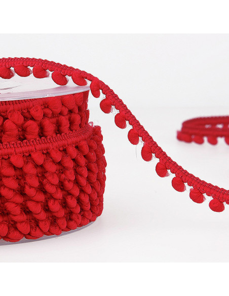 Galão mini pompons - Vermelho