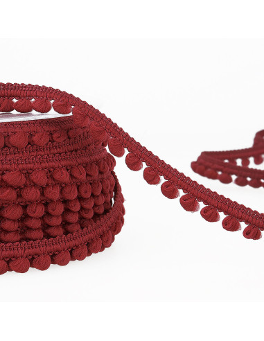 Galão mini pompons - Bordeaux