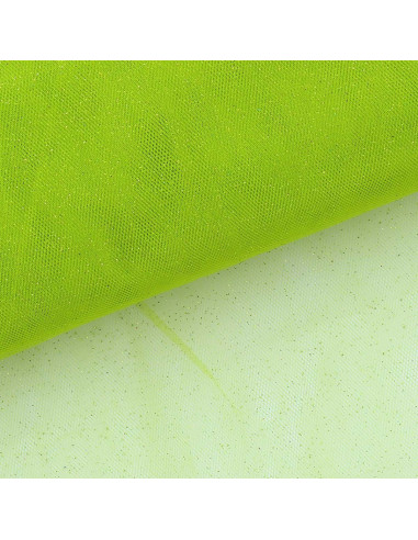 Tule com lantejoulas - Verde maçã