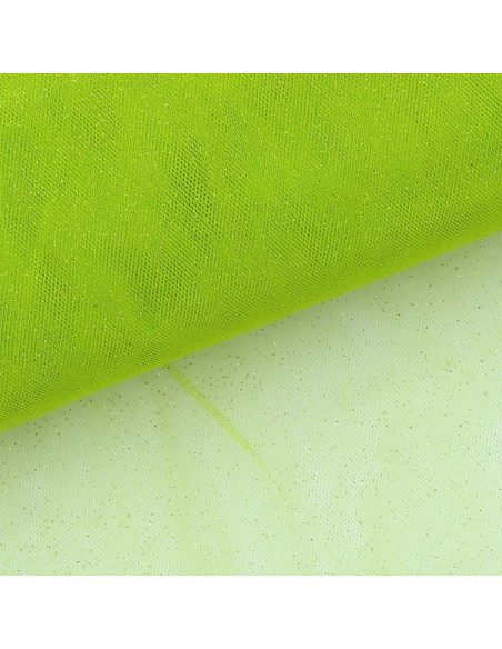 Tule com lantejoulas - Verde maçã