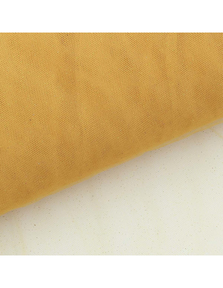 Tule com lantejoulas - Amarelo ouro