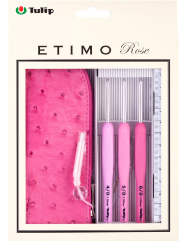 Conjunto de 3 agulhas de crochê Etimo Rose Tulip