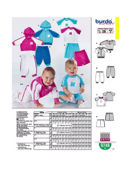 Molde de conjunto - Burda 9831