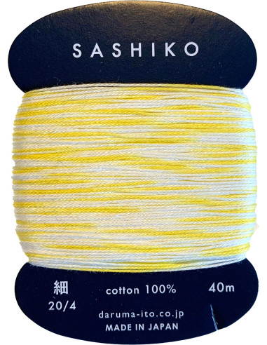 Fil sashiko Daruma Kasuri multicolore 2 couleurs 40 m